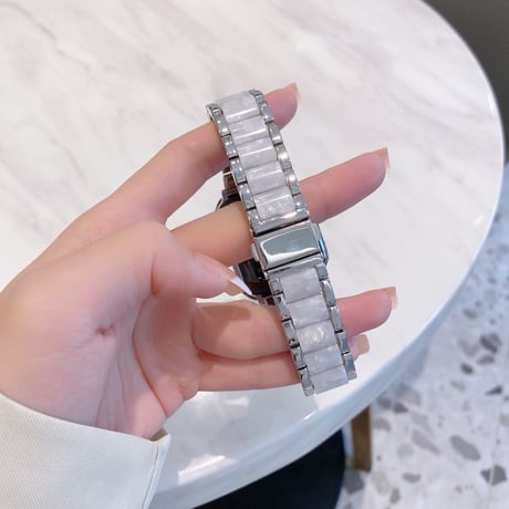 【N466】樹脂 × ステンレスアップルウォッチバンド applewatch バンド かわいい