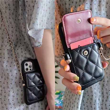 【N142】スマホケース ショルダー おしゃれ iPhone15/14/14plus/13 レザーケース カード収納