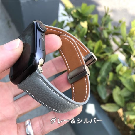 【N485】アップル ウォッチ バンド メンズ/女性 レザー apple watch バンド マグネット ビジネス