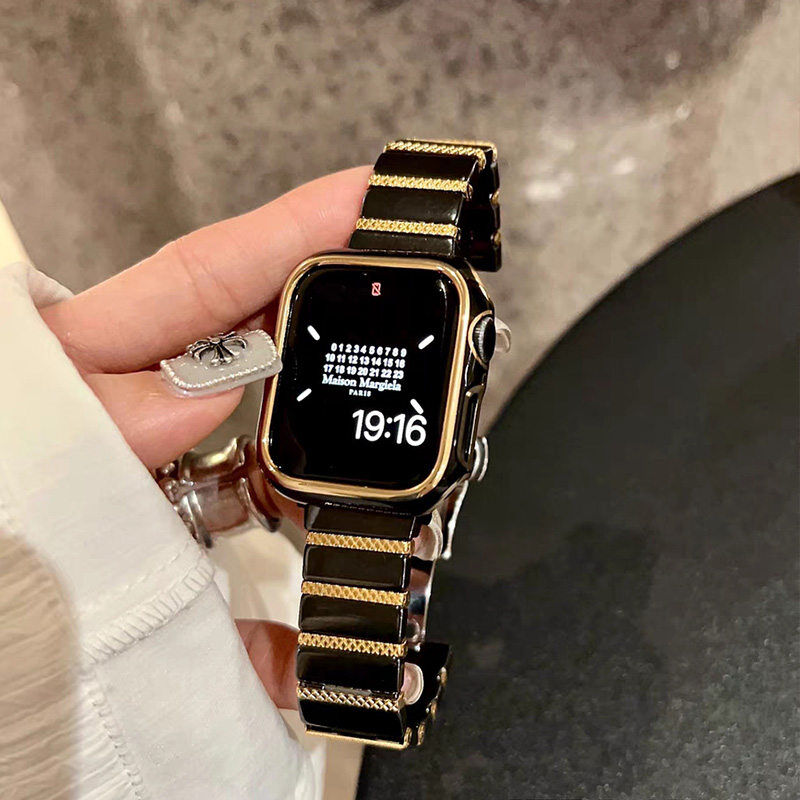 **5/キラキラAppleWatchカバーセラミックアップルウォッチバンドベルト