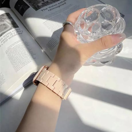 【N201】「apple watchカバー付き」アップルウォッチ バンド べっ甲 apple watch バンド 店舗 set