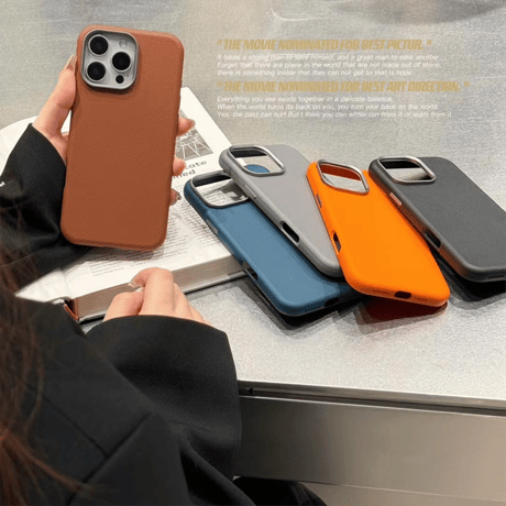 【N052】iphone17/17air/16/15 レザー ケース ケース グレー iPhone ケース シンプル