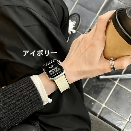 【N497】「男女兼用」apple watch series 11 バンド マグネット アップル ウォッチ バンド 革+シリコン