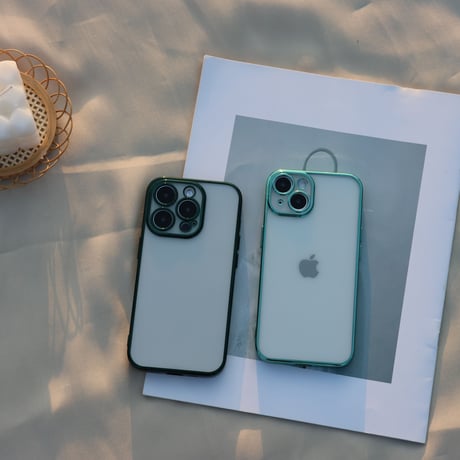 【N010】iPhone15/14proケース クリア iPhone14/14plusケース フチだけ色 おしゃれ