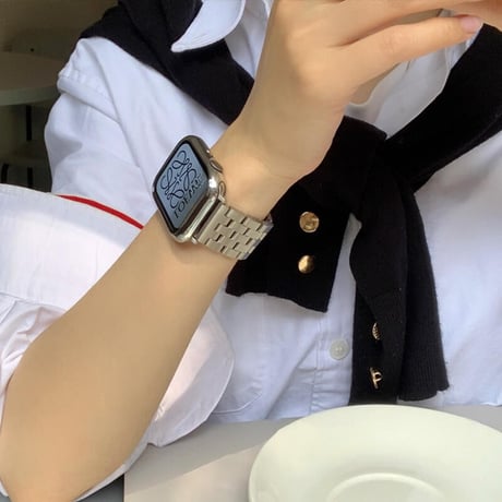 【N289】「バンパーケース付き」apple watch バンド ビジネス メンズ アップル ウォッチ バンド ステンレス set