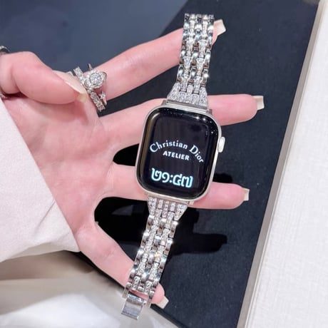 【N830】apple watch バンド キラキラ アップルウォッチ 10/11 42mm バンド 女性 おしゃれ