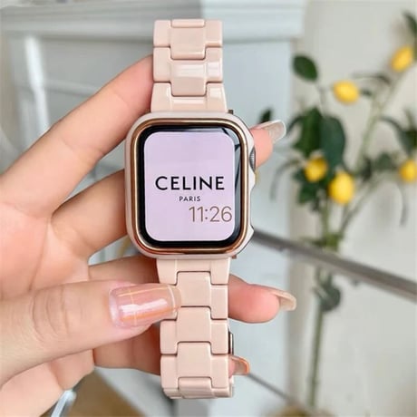 【N201】「apple watchカバー付き」アップルウォッチ バンド べっ甲 apple watch バンド 店舗 set