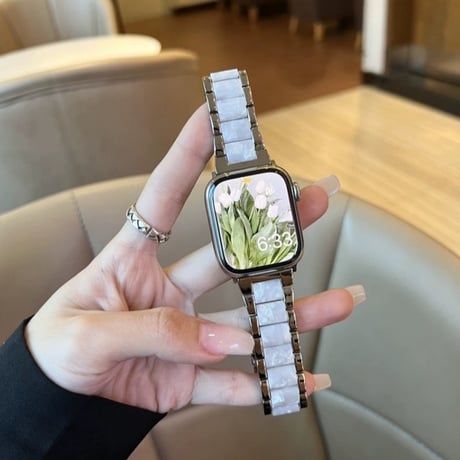 【N331】「apple watchケース付き」ステンレス+樹脂 apple watch バンド かわいい 40mm/42mm アップル ウォッチ バンド 女性 高級 set