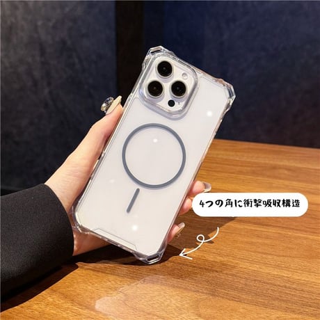 【N720】iphone17/16 ショルダーケース クリア マグセーフケース 衝撃に強い