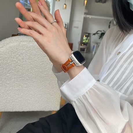【N451】apple watchバンド 蒸れない アップルウォッチバンド 革 ｢夏にピッタリ！」