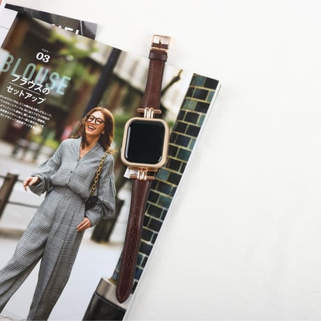 【N101】apple watch 革バンド 高級 レディース アップルウォッチ 高級ケースSET