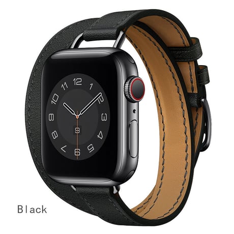 【N229】apple watch 二重巻バンド アップルウォッチseries8 7 SE 6対応本革ベルト 38mm 40mm 41mm