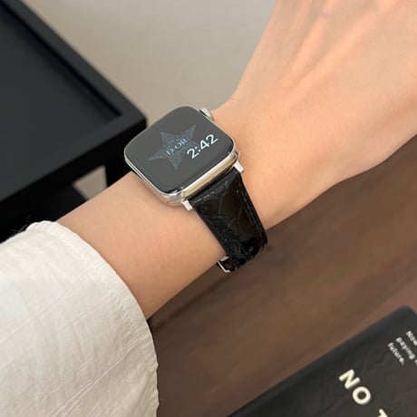 【N638】apple watch series 10/11 バンド 革 クロコダイル アップル ウォッチ バンド 女性 人気