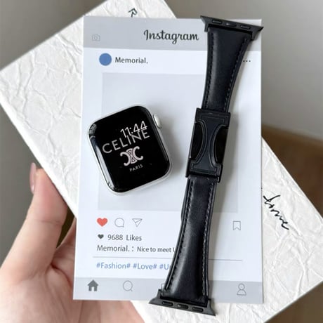 【N642】アップル ウォッチ series 10 バンド マグネット apple watch 革 バンド 女性 人気