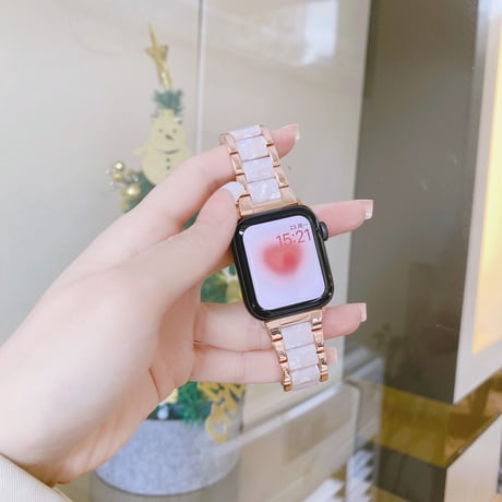 【N466】樹脂 × ステンレスアップルウォッチバンド applewatch バンド かわいい