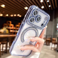 【N736】iphone18pro/17pro ケース クリア キラキラ iPhone ケース マグセーフ カメラ保護