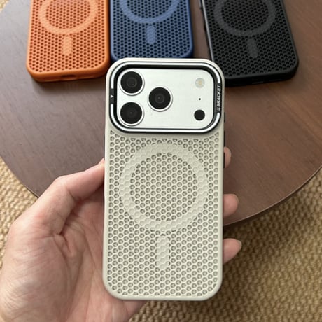 【N719】スマホ 放熱 ケース iphone17pro/16 ケース 隠しスタンド付き マグセーフケース