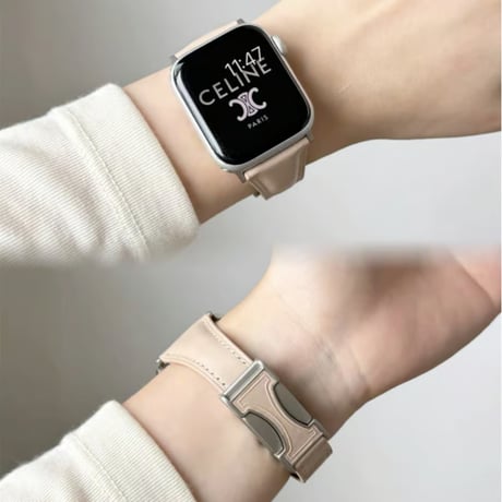 【N642】アップル ウォッチ series 10 バンド マグネット apple watch 革 バンド 女性 人気