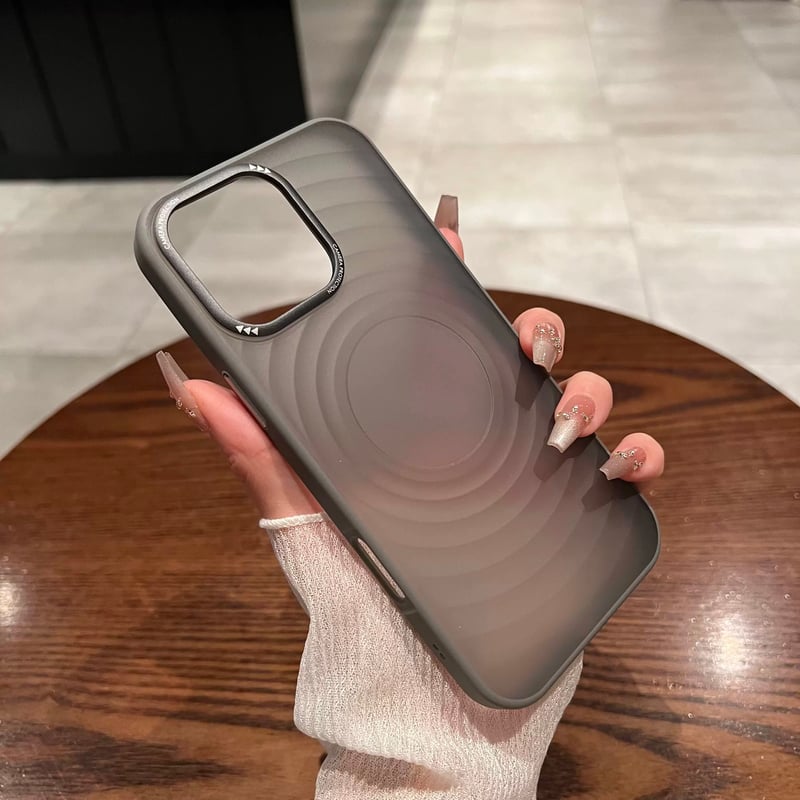 N370】指紋がつかない iphoneケース マット iphone17pro デザート チタ