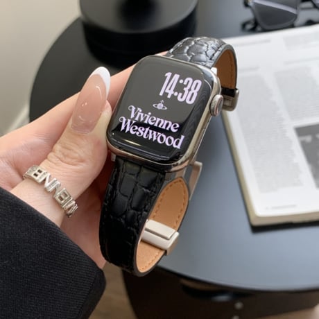 【N767】アップル ウォッチ 42mm/46mm バンド レザー apple watch バンド マグネット おしゃれ