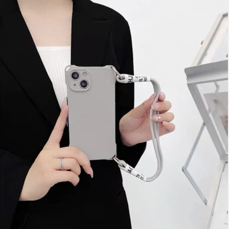 【N169】iphone15/14/13ケース ショルダー スマホケース 韓国 斜めがけ おしゃれ iphone ケース 肩 がけ