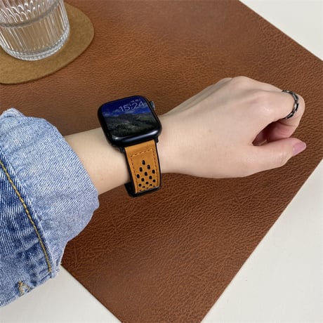 【N593】apple watchバンド 蒸れない 通気 性 アップル ウォッチ バンド マグネット「男女兼用」