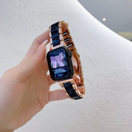 【N466】樹脂 × ステンレスアップルウォッチバンド applewatch バンド かわいい
