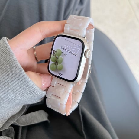 【N200】大理石模様の樹脂製Apple Watchバンド 交換 アップルウォッチ バンドse/7 44mm 40mm 45mm 38mm