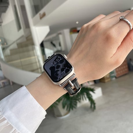 【N451】apple watchバンド 蒸れない アップルウォッチバンド 革 ｢夏にピッタリ！」