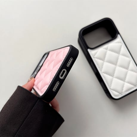 【N343】iphone17/17pro ケース キルティング iphone ケース かわいい おしゃれ