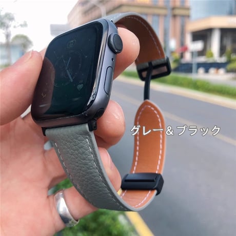 【N485】アップル ウォッチ バンド メンズ/女性 レザー apple watch バンド マグネット ビジネス
