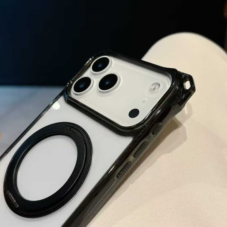 【N714】iphone17/16pro ケース ショルダー クリア magsafe ケース スタンド 付き