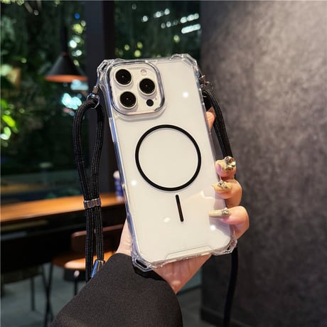 【N720】iphone17/16 ショルダーケース クリア マグセーフケース 衝撃に強い