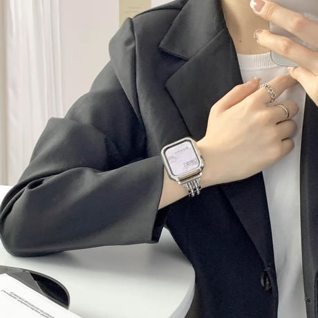 【N018】アップルウォッチ バンド 女性 キラキラ apple watch キラキラフレーム