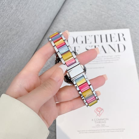 【N466】樹脂 × ステンレスアップルウォッチバンド applewatch バンド かわいい