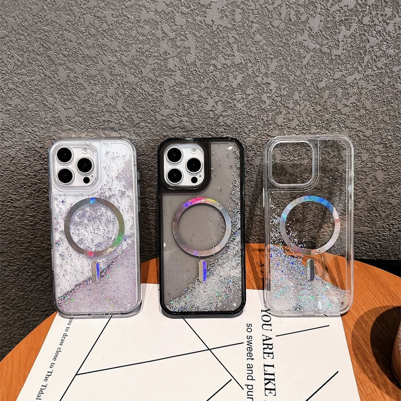 N396】magsafe 対応 ケース かわいい オーロラ iphone ケース