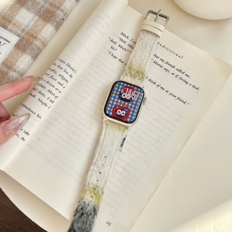 【N771】アップル ウォッチ 11 バンド ツイード 可愛い apple watch バンド レディース
