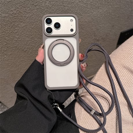 【N762】iphone17/17pro ショルダー ケース magsafe 対応 ケース クリア