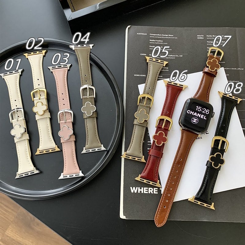 N766】アップル ウォッチ 11 バンド 可愛い レザー apple watch バンド