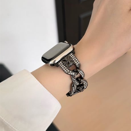 【N579】apple watch バンド キラキラ アップル ウォッチ チェーン バンド「男女兼用」
