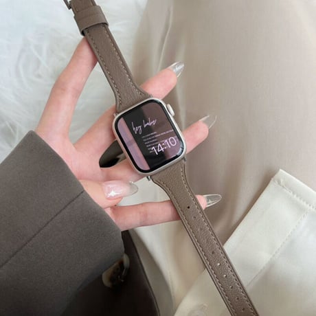 【N369】アップル ウォッチ レザー バンド 白 apple watch バンド 女性 本革 高級感