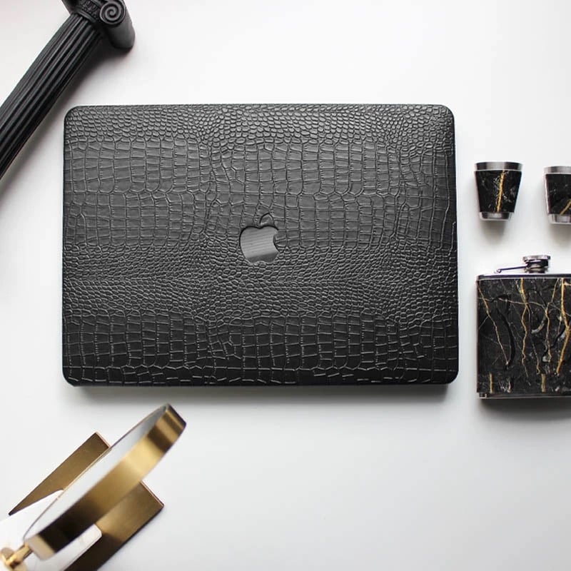N538】mac book air ケース おしゃれ クロコダイル PUレザー macboo