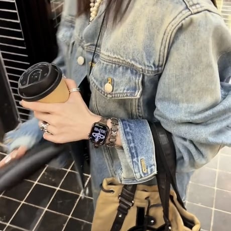 【N303】二 重 アップルウォッチ series10/9/8/Ultra 2/se対応バンド  Apple Watch バンド かっこいい