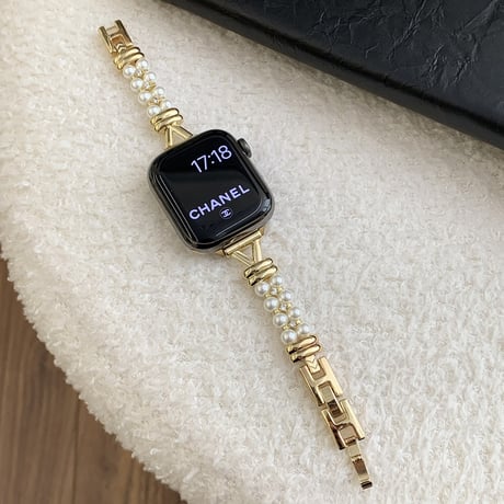 【N731】アップル ウォッチ バンド ブレスレット パール apple watch バンド かわいい
