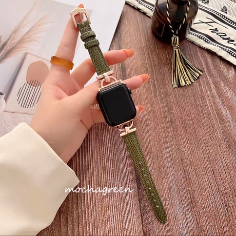 【N065】apple watch 本革バンド 高級 アップルウォッチ バンド かわいい ピンクゴールド