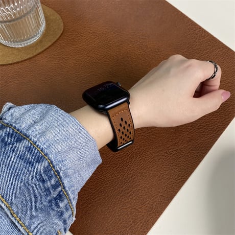 【N593】apple watchバンド 蒸れない 通気 性 アップル ウォッチ バンド マグネット「男女兼用」