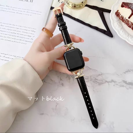 【N196】apple watch 本革バンド 高級 アップルウォッチ バンド かわいい ゴールド 金具