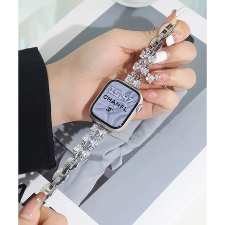【N110】apple watch バンド 蒸れ ない アップル ウォッチ キラキラ バンド