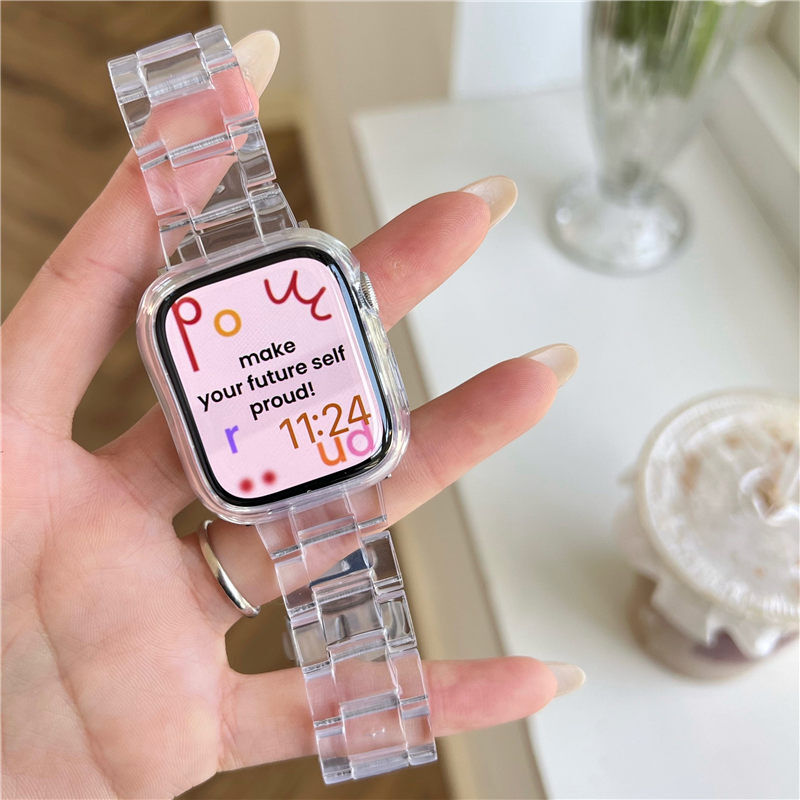 N384】「apple watchケース付き」アップル ウォッチ バンド クリア