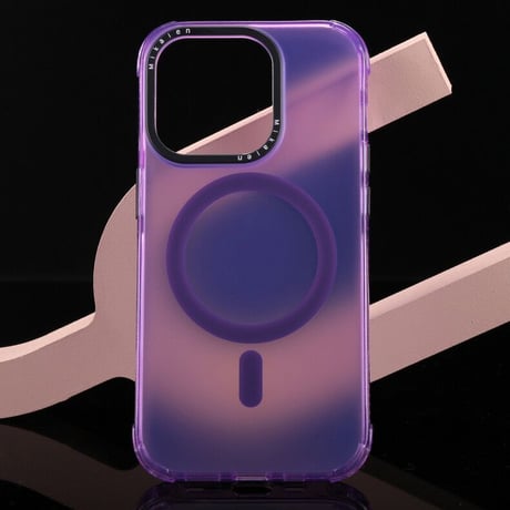【N218】iPhone15 ピンクに合うケース MagSafe対応iPhone 15/15pro/14proクリアケース ブランド